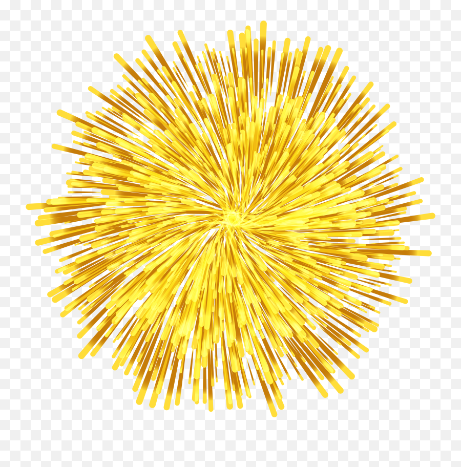 Fireworks Clipart Transparent Png - Yellow Transparent Background Dandelion Png Transparent,Fireworks Clipart Transparent