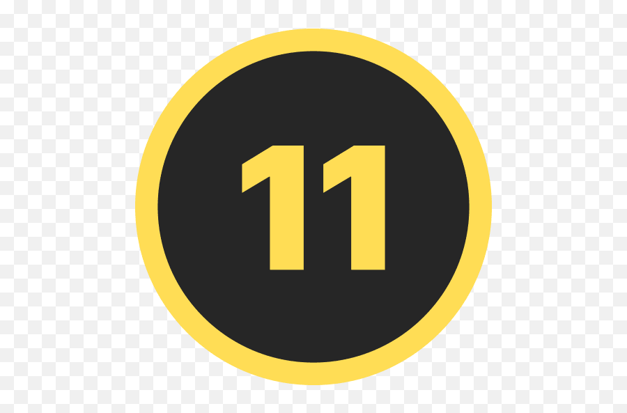 Number Eleven Round Icon Png And Svg - Dot,Free Circle Icon Numbers