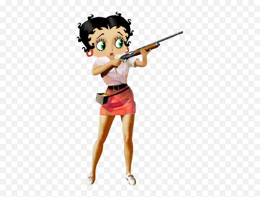 Women With Guns - Betty Boop Edition Black Betty Boop Betty Boop Hunting Png,Cartoon Gun Png
