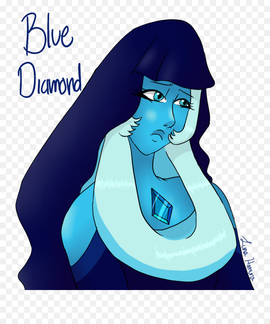 Blue Diamond By Lunahimura - Illustration Png,Cartoon Diamond Png