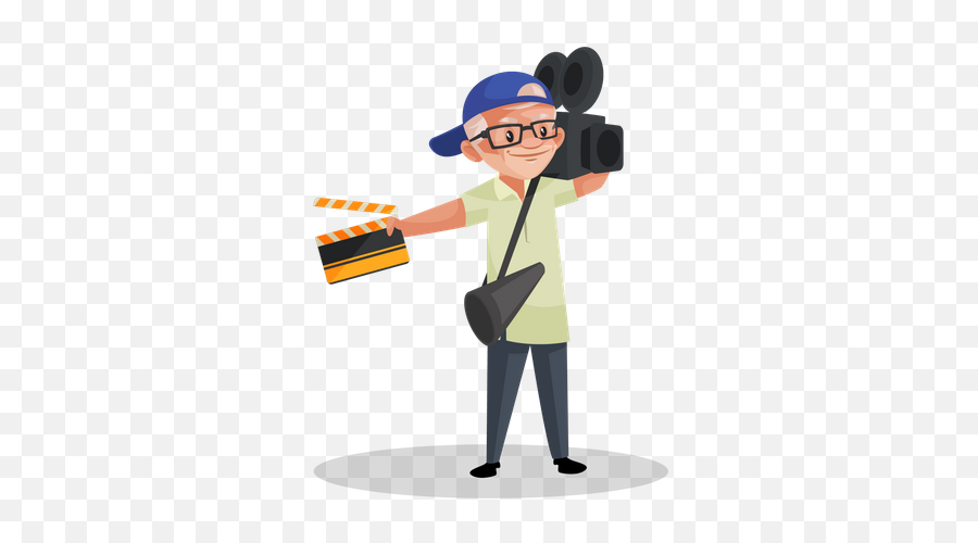 Best Premium Indian Movie Director Standing In Welcome Pose - Director Cartoon  Png,Film Editor Icon - free transparent png images 