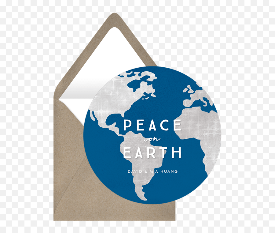 Peaceful Earth Cards In Blue Greenvelopecom - Earth Transparent Continents Png,Peaceful Icon