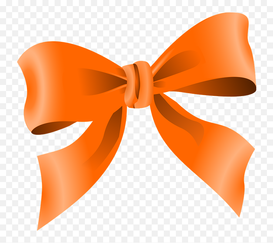 Bow Orange Ribbon - Free Vector Graphic On Pixabay Gift Ribbon Png Orange,Orange Ribbon Png