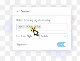 Add Table Of Contents In Elementor With Least Efforts - Dot png