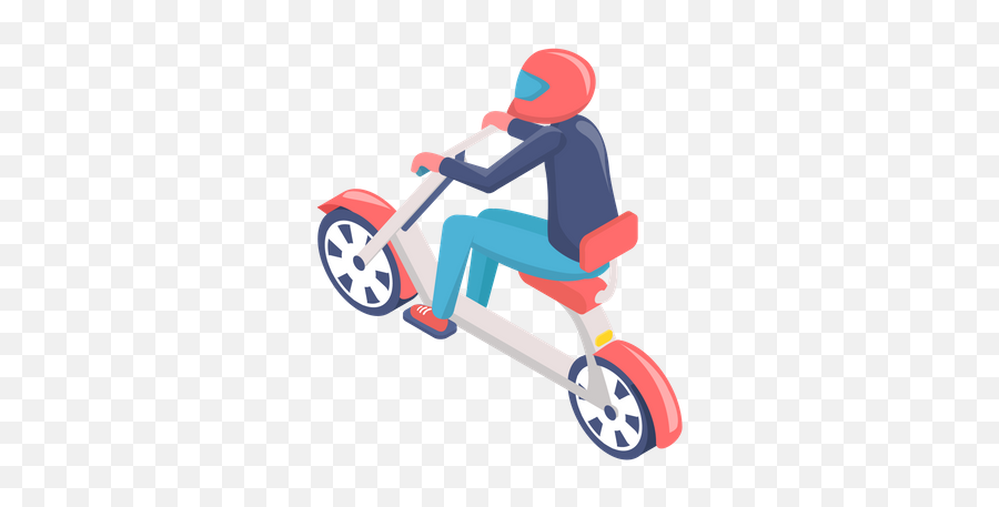 Best Premium Man Driving Electric Bike Illustration Download - Riding Toy Png,Biker Icon