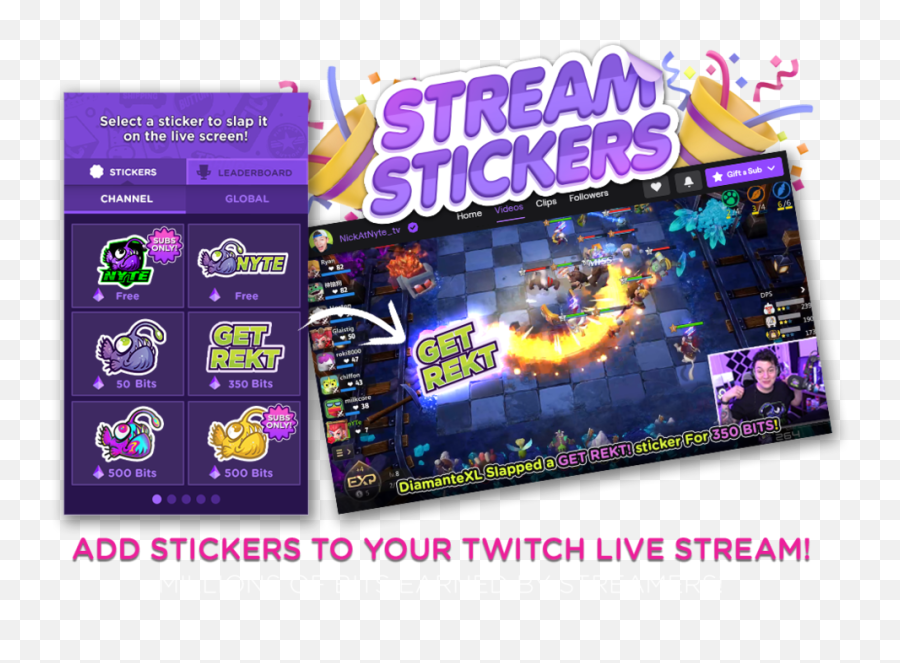 Stream Stickers - Twitch Extension Stream Stickers Png,Stickers Png