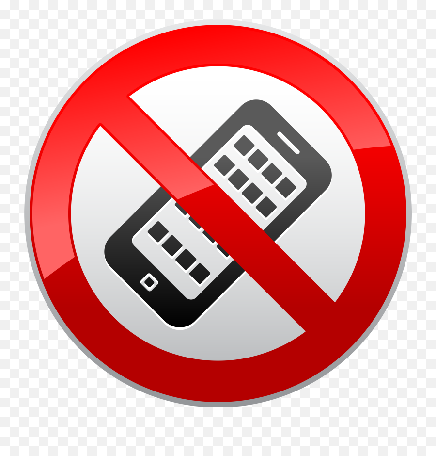 No Cell Phones Transparent Png - No Parking Sign Transparent Background,No Cell Phone Png