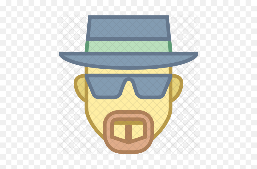 Walter White Icon Of Colored Outline - Cartoon Png,Walter White Png