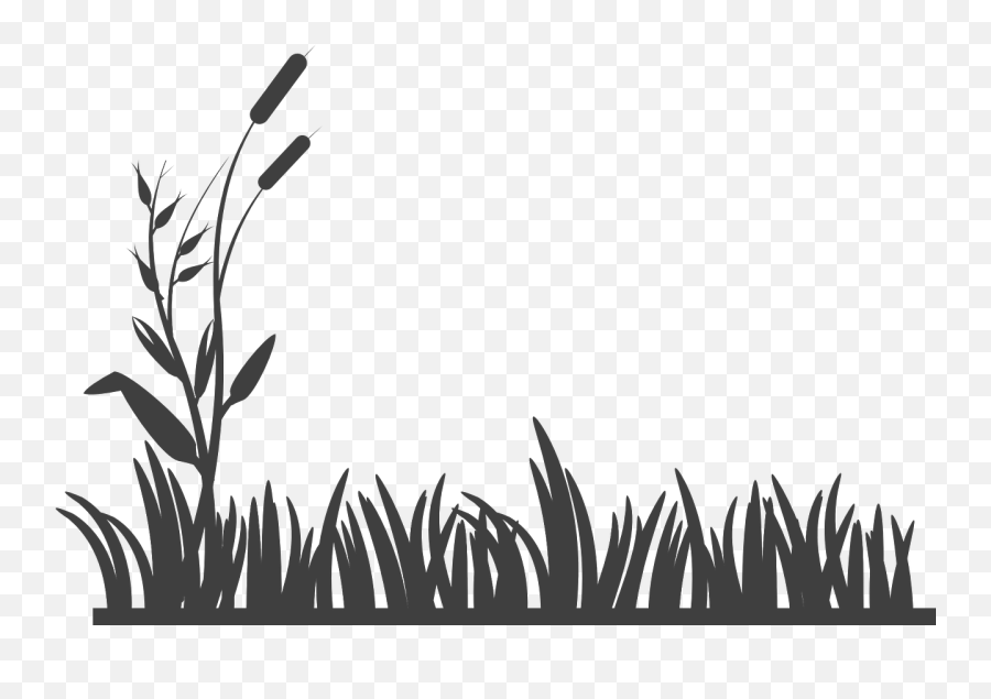 Grass Silhouette Garden Backgrounds - Grass Black And White Png,Grass Silhouette Png