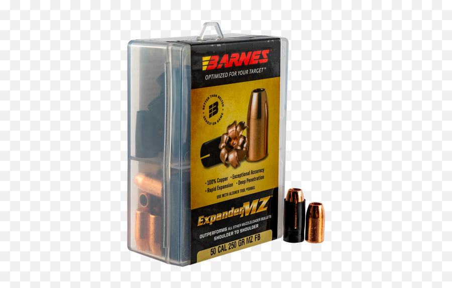 Barnes Bullets 30577 Expander Mz 50 Black Powder 250 Gr 24 - Bullet Png,Bullet Belt Png