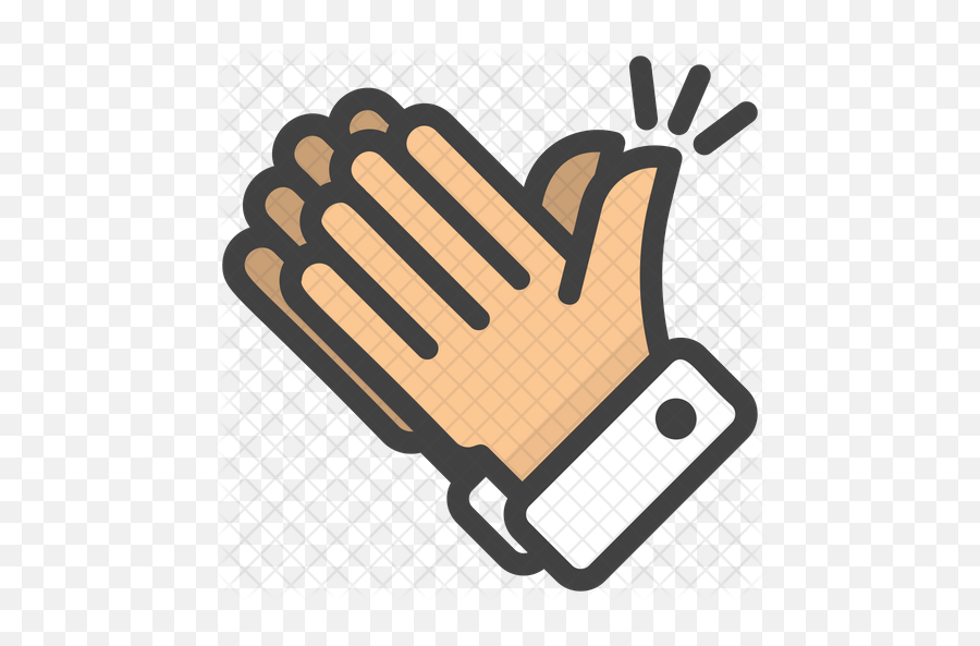 Clapping Emoji Icon Of Colored Outline - Hand Png,Clapping Emoji Png