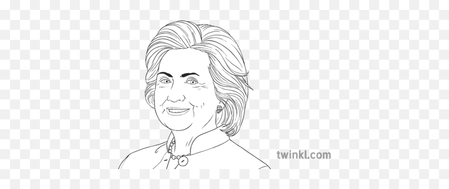 Hillary Clinton Black And White - Sketch Png,Hillary Face Png