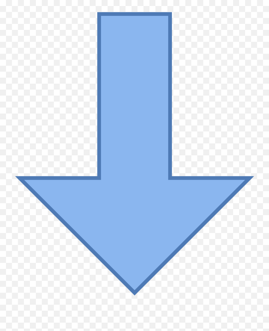 Download Hd Thick Arrow Pointing Down - Blue Arrow Pointing Down Png,Blue Arrow Png