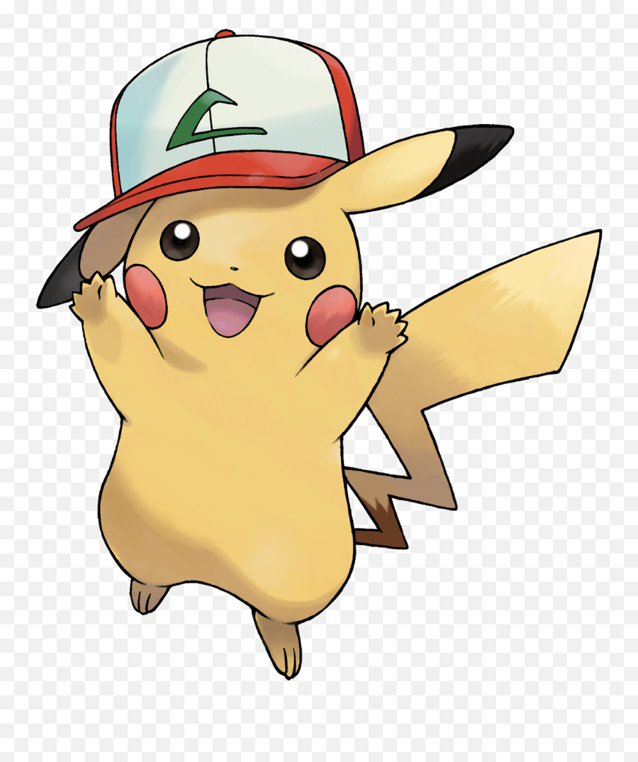 Pikachu With Ash Hat Clipart - Pikachu With Hat Png,Ash Png