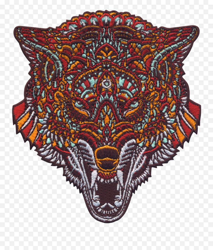 Embroidered Patch Transparent Png Image - Motif,Wolf Head Png