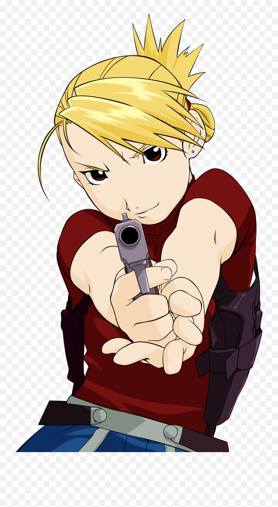 Fullmetal Alchemist Riza Hawkeye Gun Transparent Png Vector - Fullmetal Alchemist Roy And Riza,Hawkeye Transparent