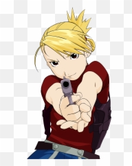 Fullmetal Alchemist Riza Hawkeye Gun Transparent Png Vector - Fullmetal Alchemist Roy And Riza