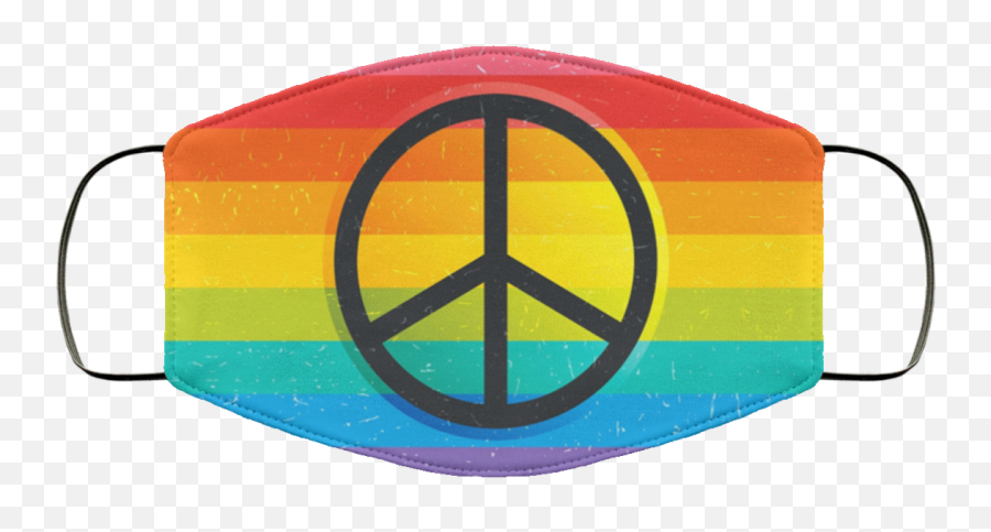 Retro Rainbow Flag Summer Spring Decorative Pride Peace Love - Jack O Lantern Mask Png,Rainbow Flag Png