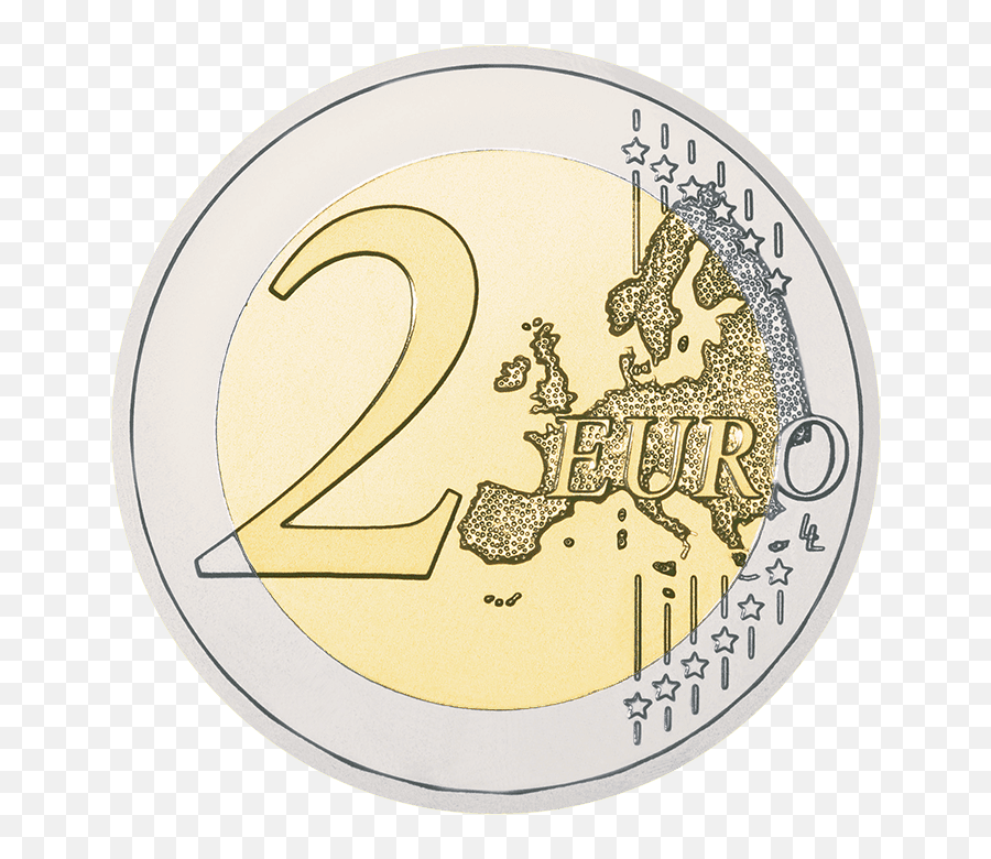 Download 2 Euro Coin European Union Flag - 2 Euro 2 Euro Coin Png,Euro Png