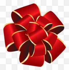 Pom Red Bow Gift - Red Christmas Bow Clipart Png,Pom Pom Png