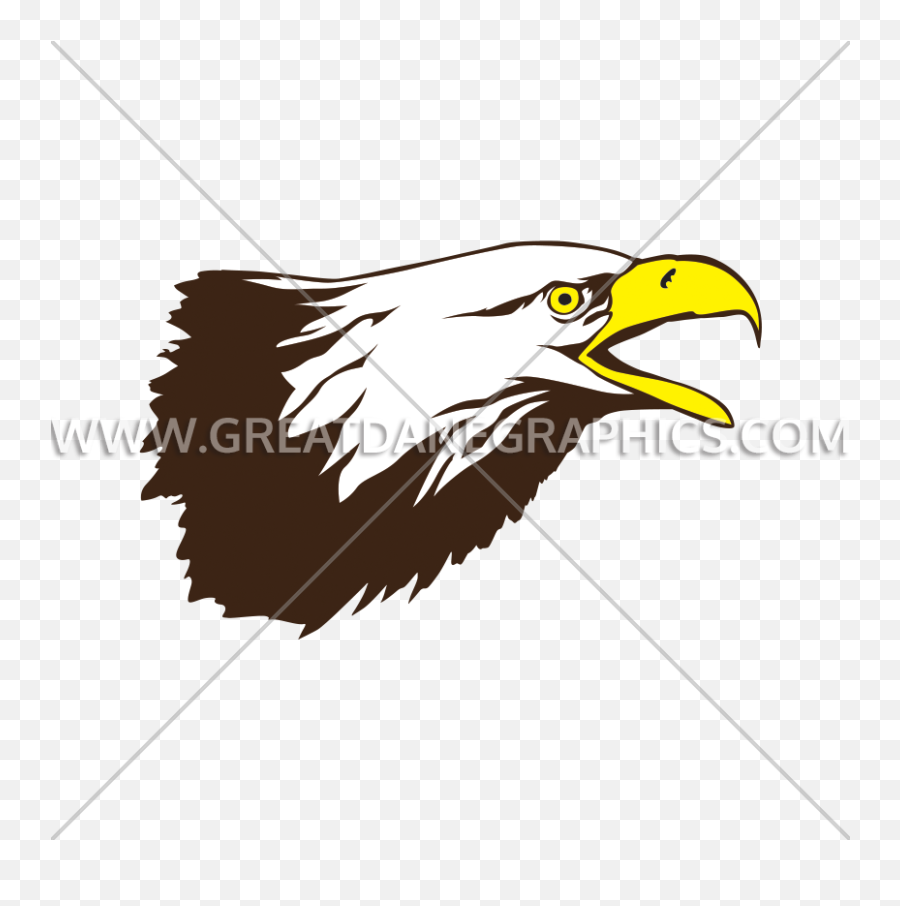 Side View Eagle Head Production Ready Artwork For T - Shirt Bald Eagle Png,Bald Eagle Head Png