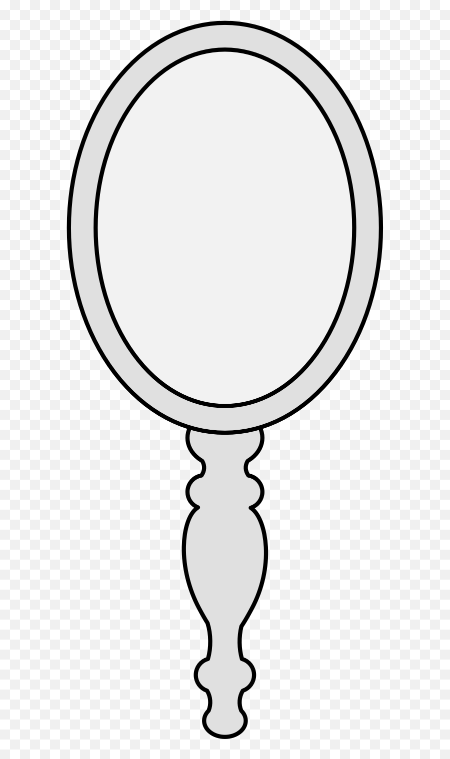 Mirror - Traceable Heraldic Art Clip Art Png,Hand Mirror Png