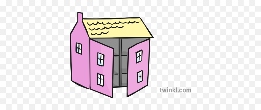 Dolls House Illustration - Twinkl Chinese Dragon Head Template Png,House Cartoon Png