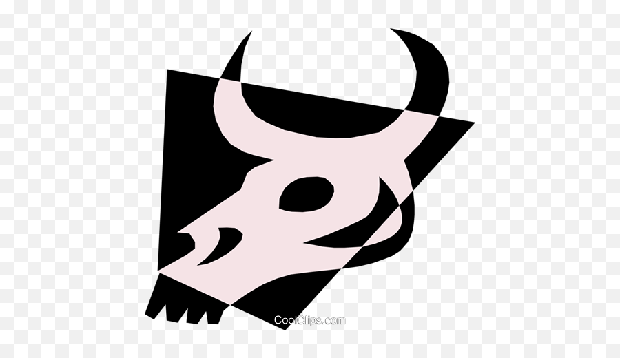 Cow Skull Royalty Free Vector Clip Art Illustration - Automotive Decal Png,Cow Skull Png