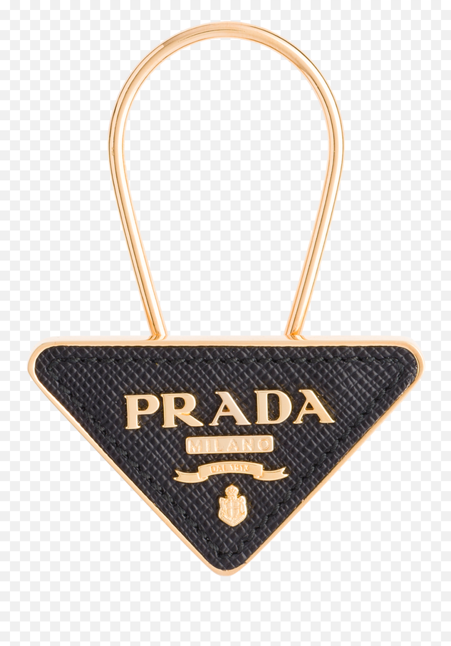 Saffiano Leather And Metal Keychain - Prada Keychain Png,Prada Logo Png