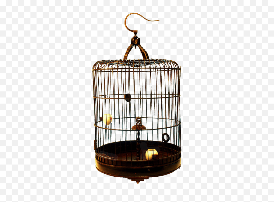 Download A Large Bamboo Bird Cage With Simply Carved Base - Decorative Png,Birdcage Png