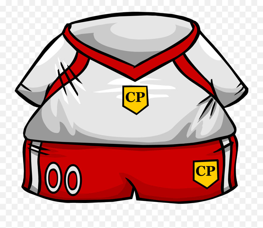 Red Away Soccer Jersey Club Penguin Rewritten Wiki Fandom - Soccer Jersey Clipart Trasnparent Png,Soccer Jersey Png