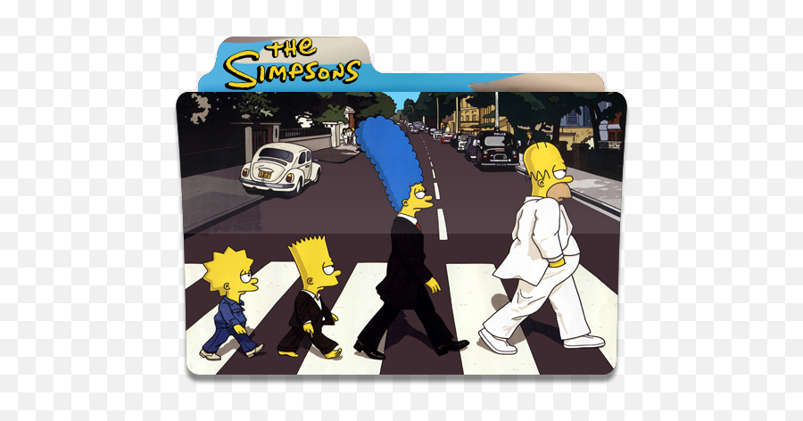 The Simpsons Folder Folders Beatles - Simpson Abbey Road Png,Beatles Png