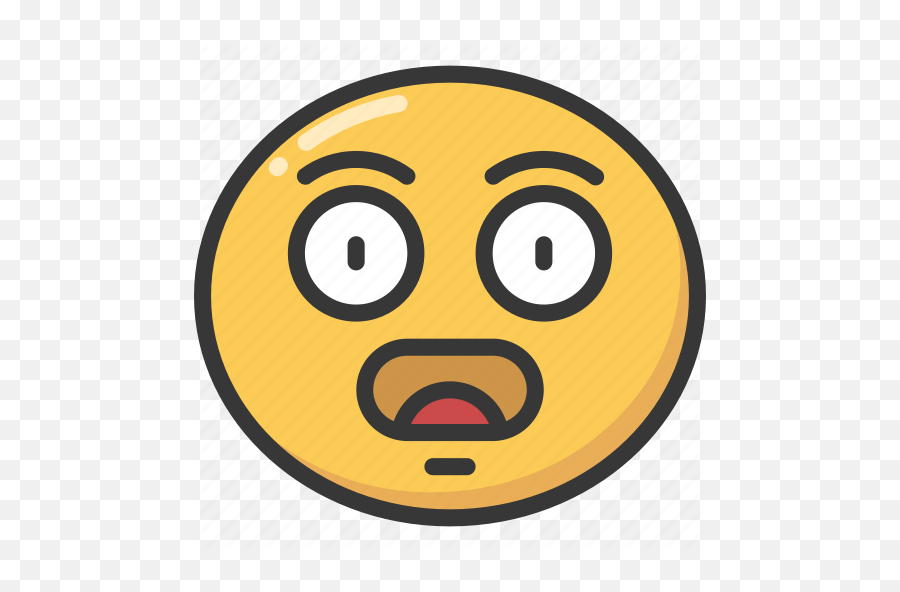 Emoji Emoticon Shock Shocked Wow Icon - Circle Png,Wow Emoji Transparent