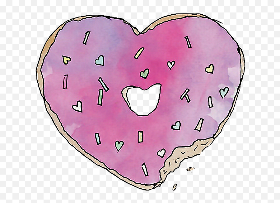 Download Heart Cool Transparent Tumblr Donuts Png - Doughnut,Cool Png Images