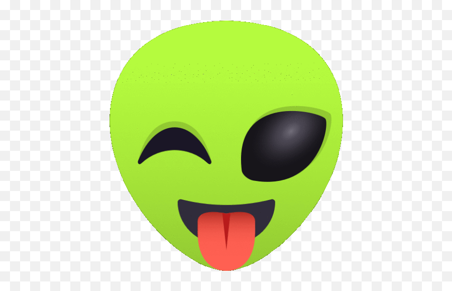 Silly Alien Sticker - Silly Alien Joypixels Discover Wide Grin Png,Funny Face Icon