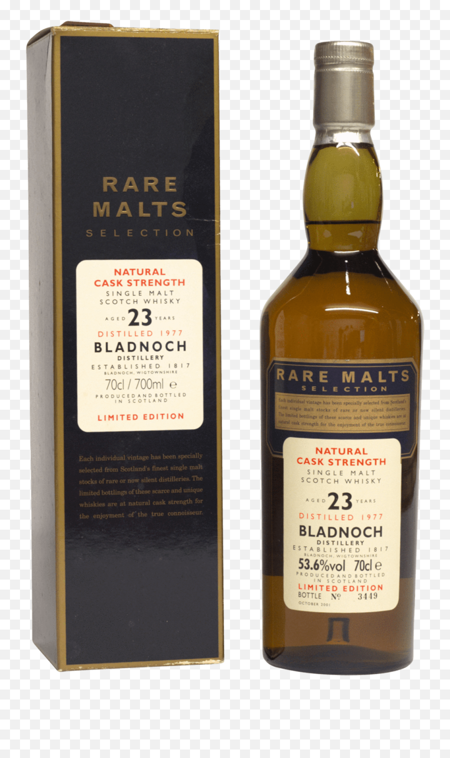 Bladnoch 1977 23 Year Old Rare Malts Selection 5360 70cl - Caol Ila 1975 Rare Malts 20 Yo Single Cask Cask Strenght Scotch Whisky Png,Scarce Png