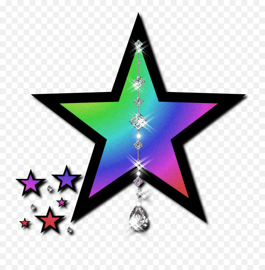Silver Glitter Star Clipart Panda Free - Mn Pink And Black Star Png,Gold Glitter Star Png