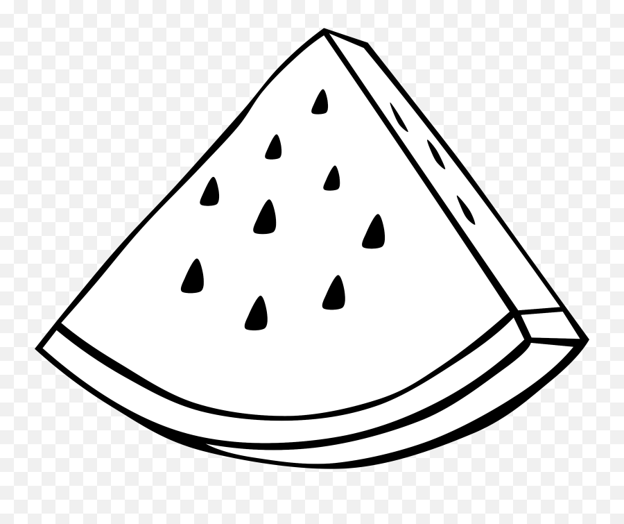 Watermelon Clipart Black And White Png - Black And White Watermelon,Watermelon Slice Png