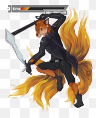 Download Hd Commission - Anthro Kirito Kirito Transparent Cartoon Png,Kirito Png