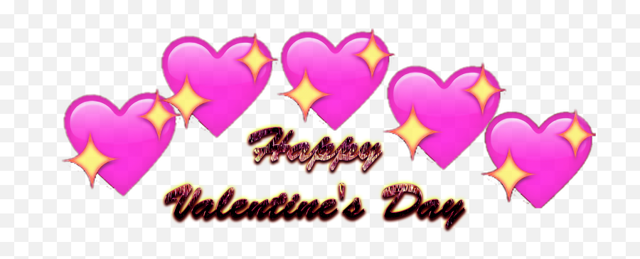 Happy Valentines Day Png Free Download - Heart Emoji Meme Hearts Png,Meme Emoji Png