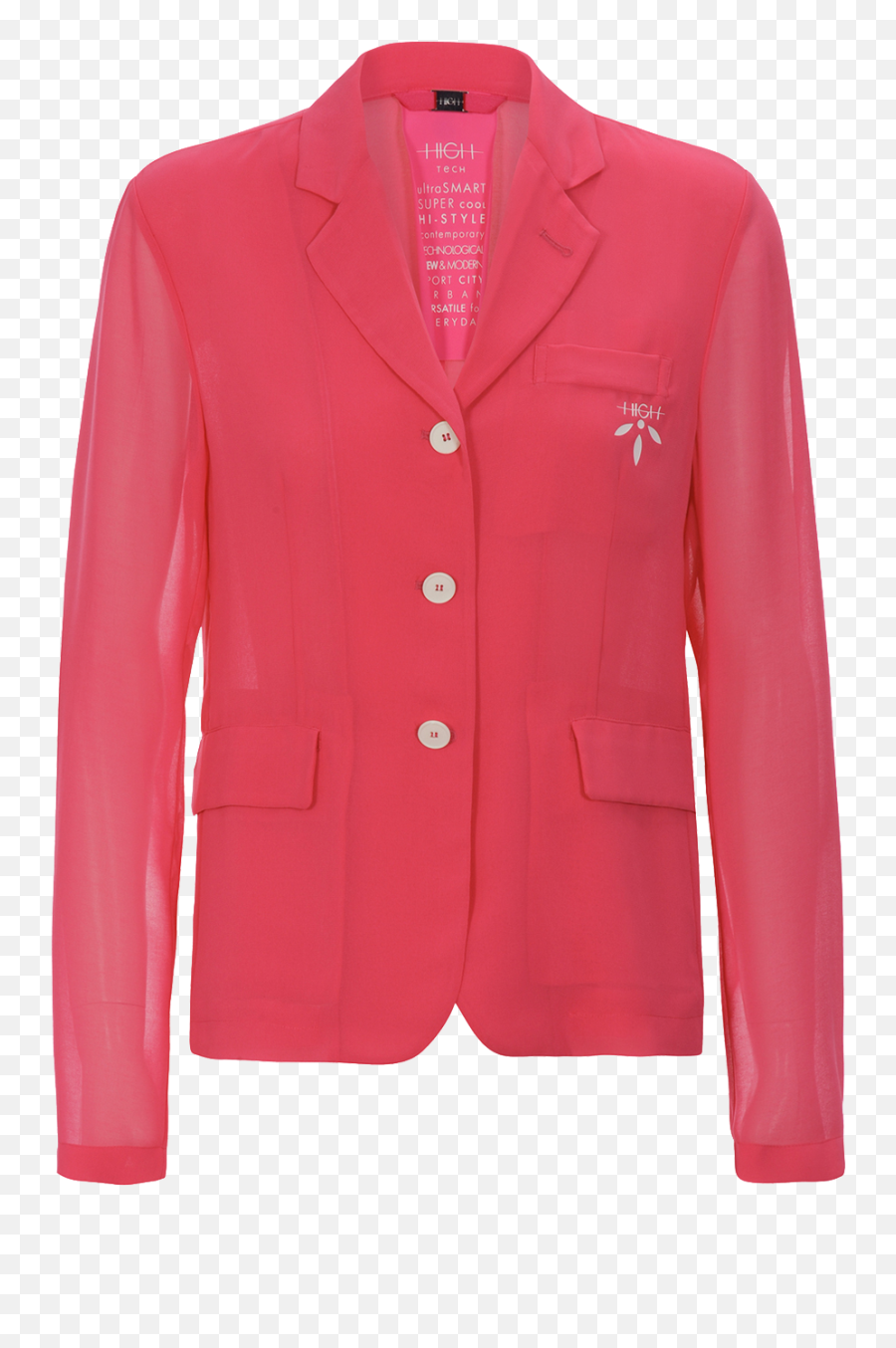 Prelude Hot Pink Tech Georgette Blazer - Cardigan Png,Hot Pocket Png