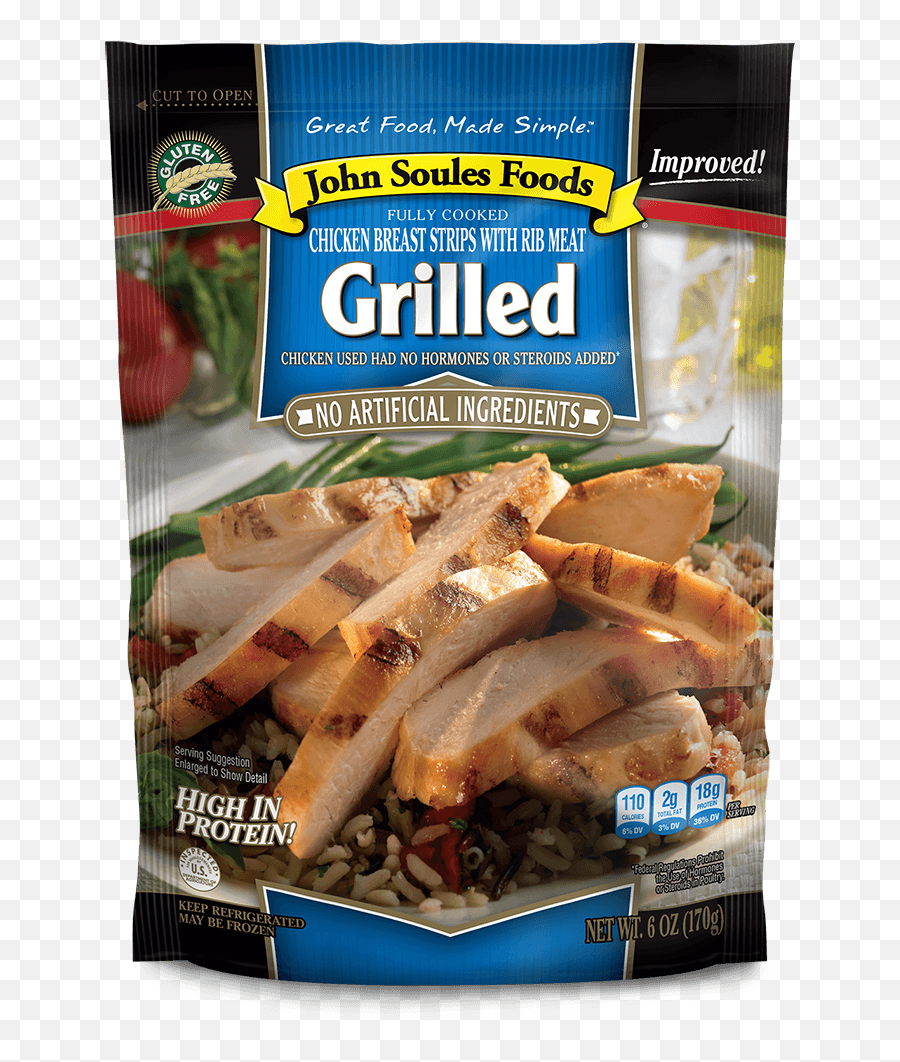 Grilled Chicken Breast Strips - John Soules Foods John Soules Beef Fajitas Png,Grilled Chicken Png