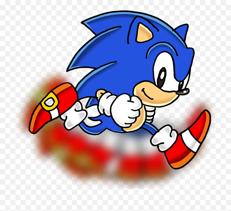 Sonic The Hedgehog Running - Classic Sonic The Hedgehog Running Png,Sonic Running Png
