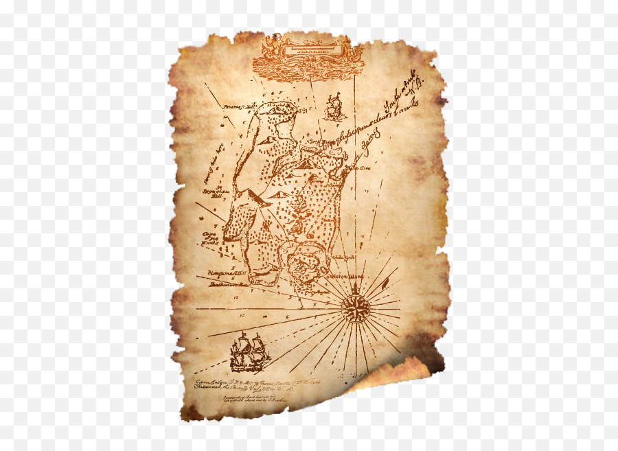 Treasure Map Transparent Background - Pirate Map Transparent Background Png,Treasure Map Png