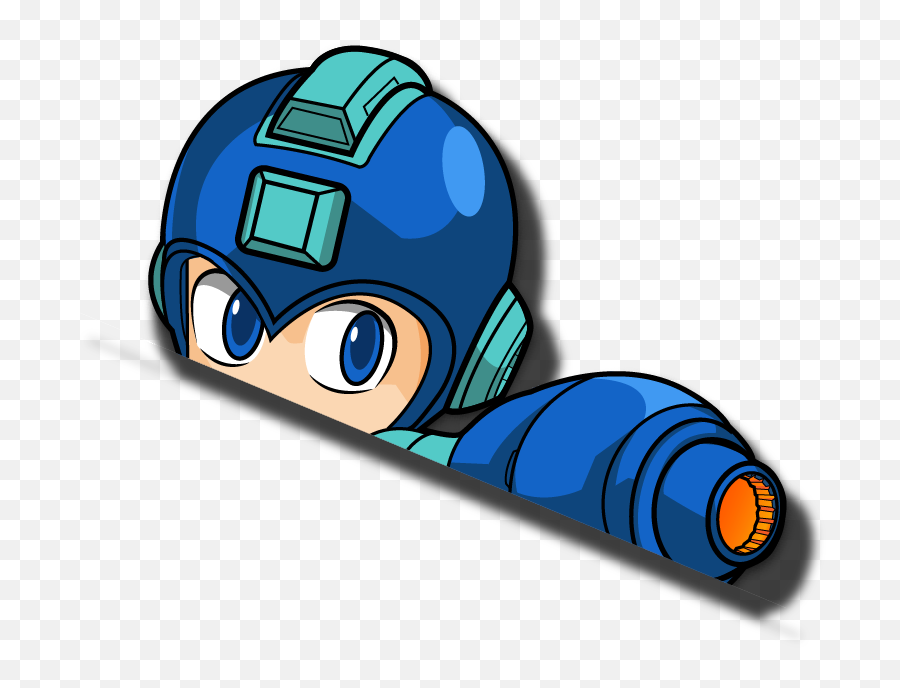 Mega Man Peeker - Cartoon Png,Mega Man Transparent