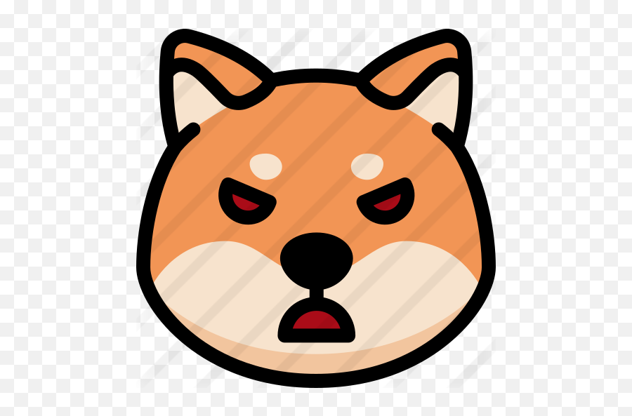 Angry Face - Free Animals Icons Shocked Dog Emoji Png,Angry Face Png