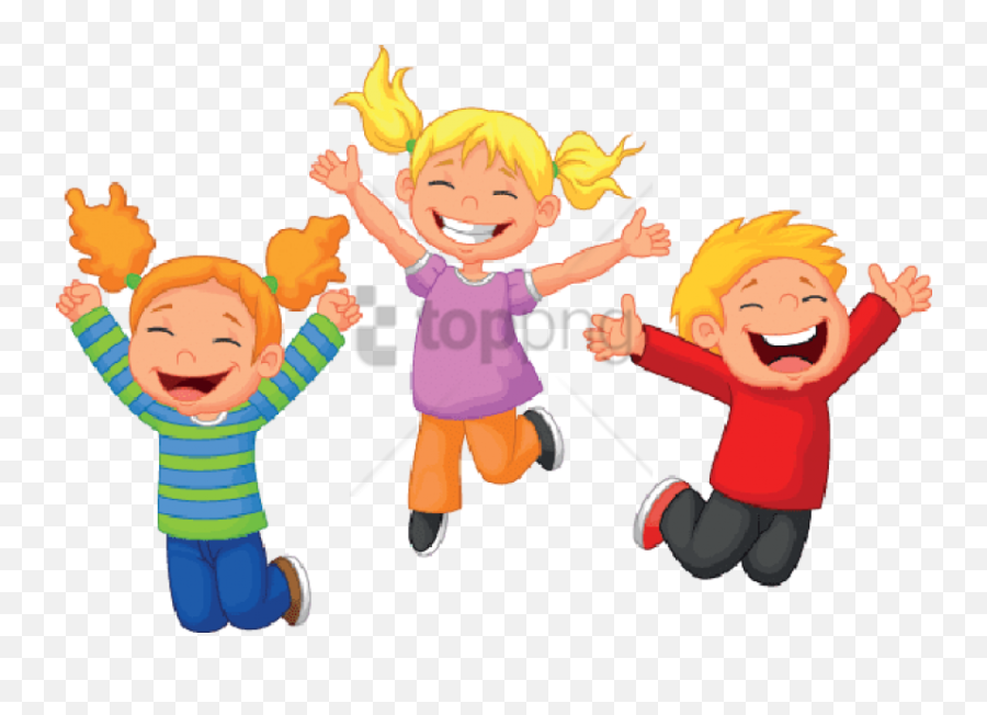 Children Dancing Clipart Png - Happy Kid Cartoon,Kids Clipart Png