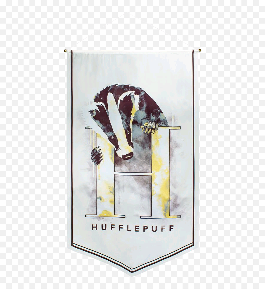 Harry Potter - Hufflepuff Watercolour Satin Banner Harry Harry Potter Hufflepuff Poster Png,Watercolor Banner Png