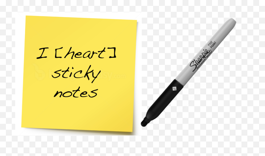 Oh For The Love Of Sticky Notes Changing Role - Sticky Note And Sharpie Png,Post It Note Transparent Background