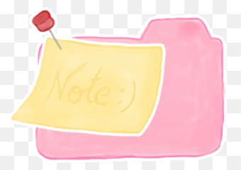 Pink Folder With Note Icon Png Clipart Image Iconbugcom - Transparent Notes